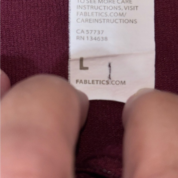 Fabletics Jacket Girl’s Large Maroon Zip Up Lightweight - Picture 2 of 8